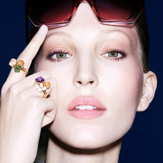 Piaget伯爵鸡尾酒系列白金戒指，镶饰闪耀铺镶钻石