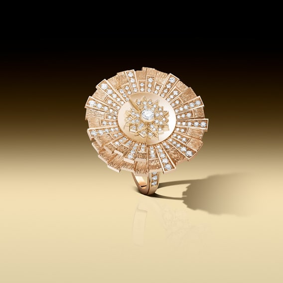 Piaget伯爵Sunlight系列玫瑰金钻石戒指及耳环