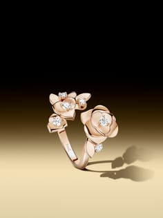Piaget伯爵Rose系列玫瑰金钻石戒指