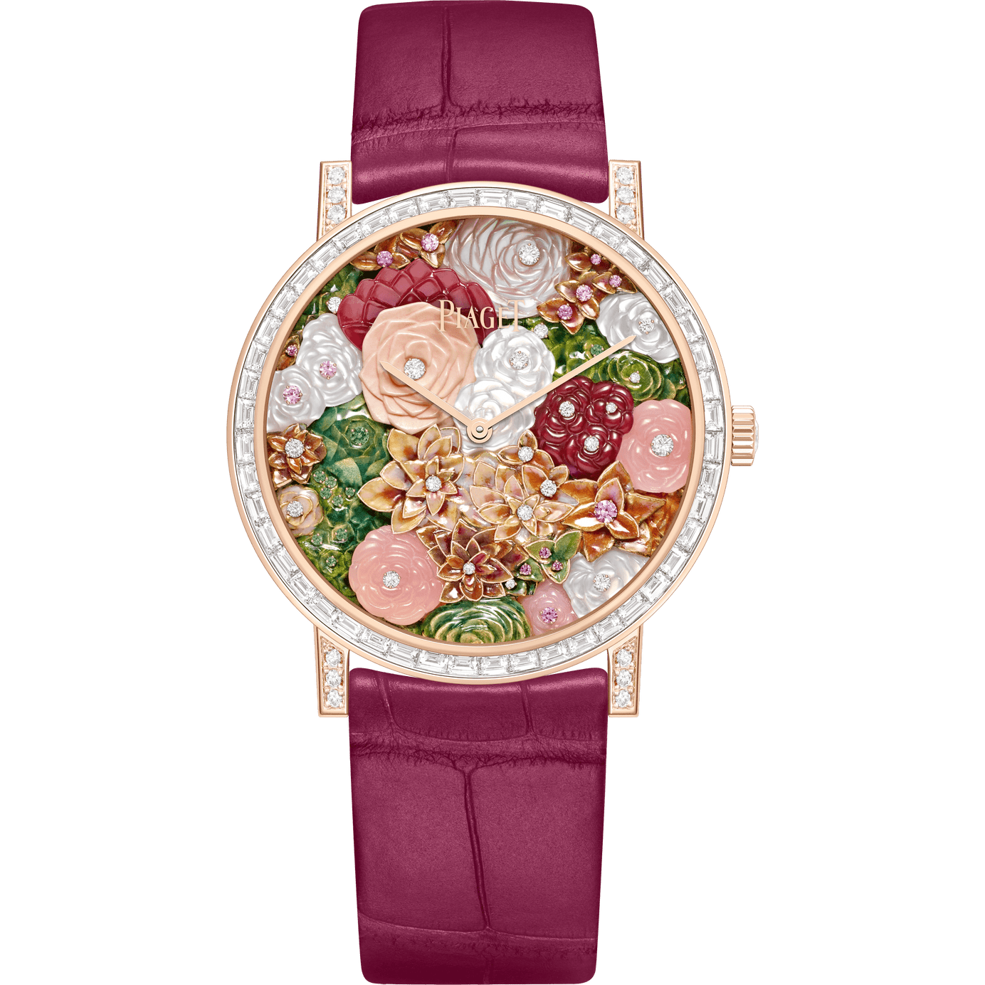 Altiplano至臻超薄Rose Bouquet高级珠宝腕表