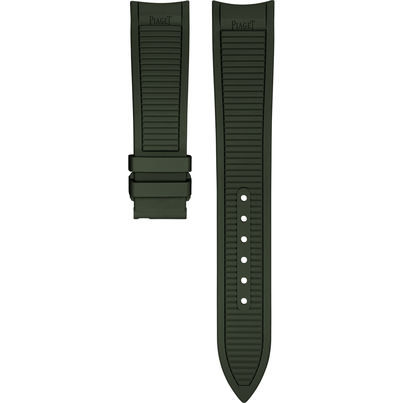 Piaget伯爵Polo腕表卡其绿色橡胶表带
