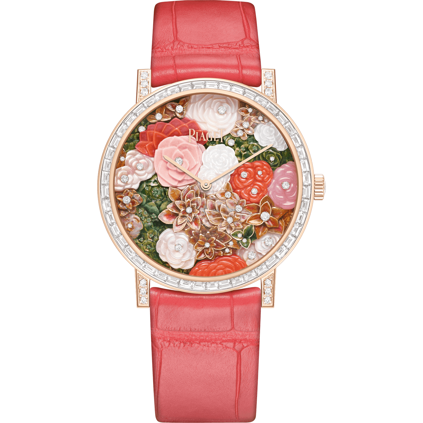 Altiplano至臻超薄Rose Bouquet高级珠宝腕表