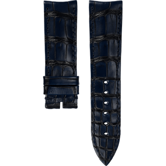 Piaget伯爵Polo腕表深蓝色鳄鱼皮表带