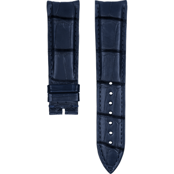 Piaget伯爵Polo腕表蓝色鳄鱼皮表带